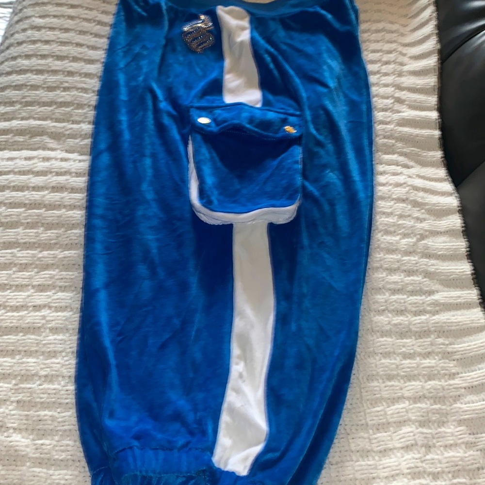 Blue and White Women's Rocawear Sweatsuit